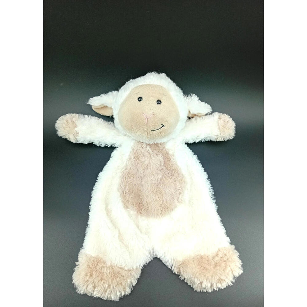 Baby Ganz 16" Flat-a-Pat Lamb Lovey Blanket – Cream‎ Tan Plush Stuffed Animal